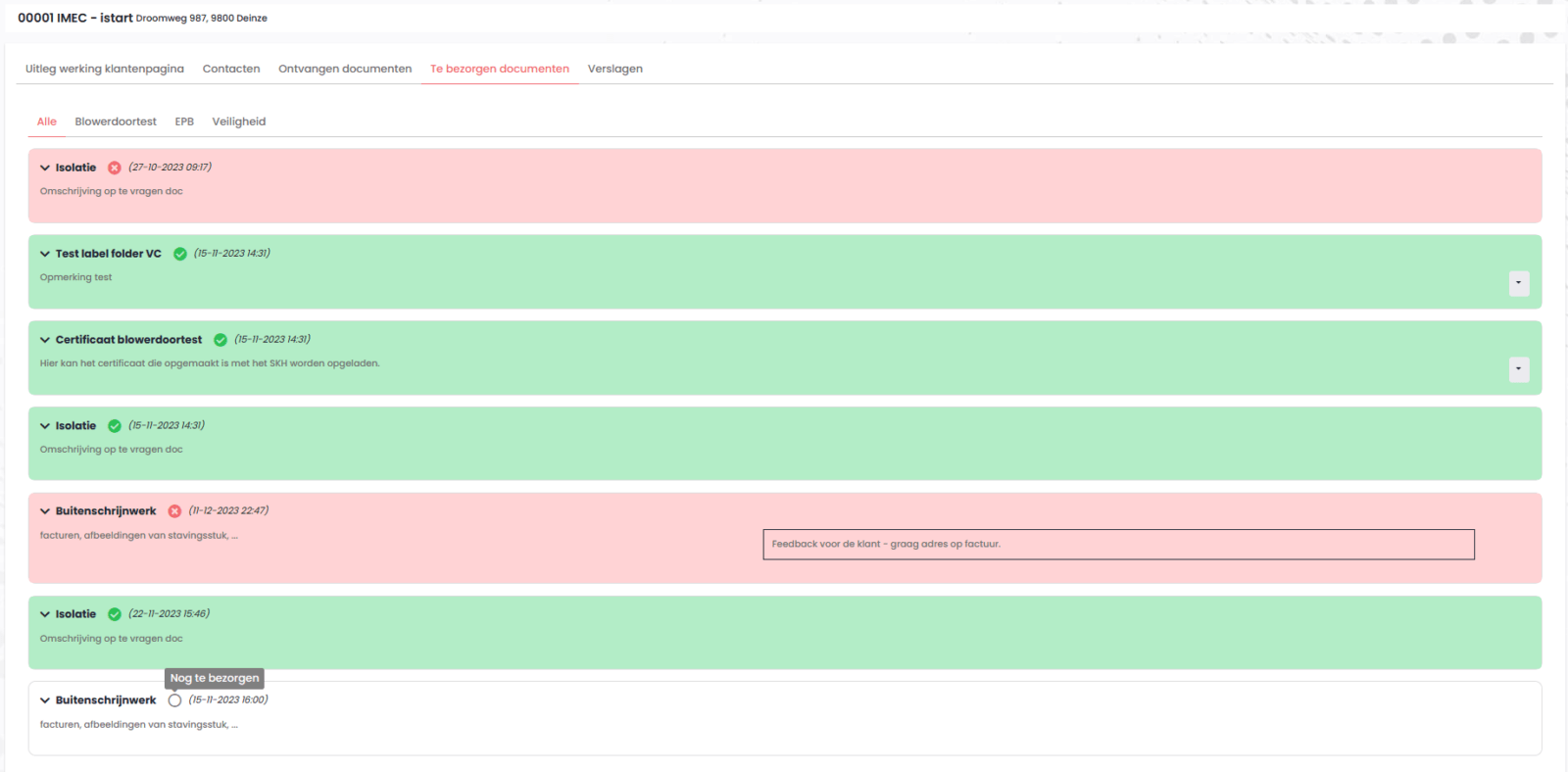 Persoonlijke pagina stavingsstukken Toolmaster