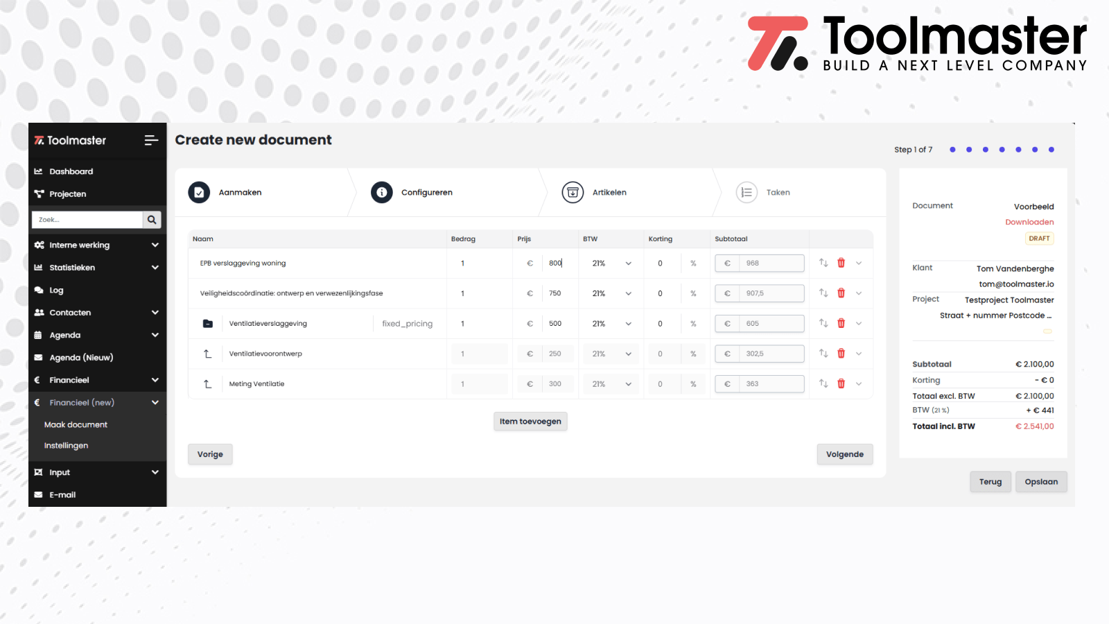 Producten en pakketten voor digitale facturatie