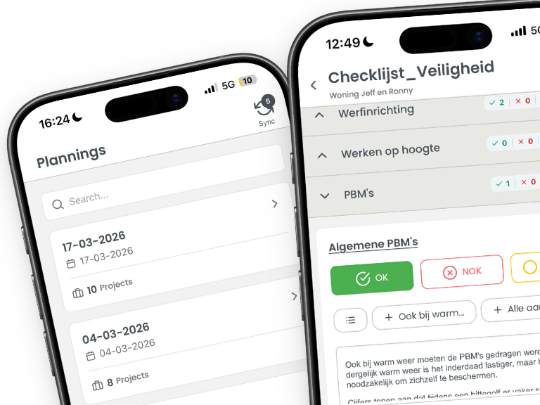 Toolmaster app voorbeeld